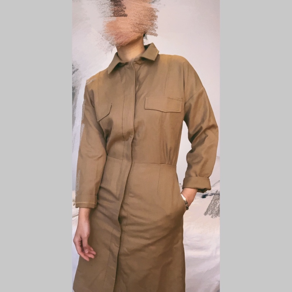 Le Mont Saint Michel workwear inspired wool dress